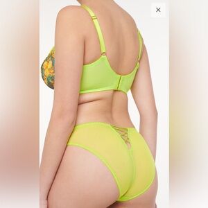 NWT Savage X Fenty SWEETHEART LACE HIGH-LEG BIKINI Sz L